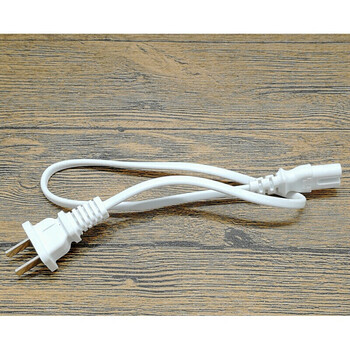 暖手宝电源线热水袋充电线电暖宝8字充电器两二2孔插头充电线白色50