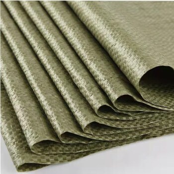 格美 编织袋 PP物流打包袋 蛇皮袋 塑料编织袋 灰绿色平方50克110*150cm 50条起拍