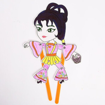 【精选品质】 皮影戏材料包皮影戏手工diy卡通人物材料包幼儿园儿童