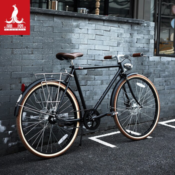 凤凰(phoenix) 二八大杠复古自行车26寸皮带传动男女城市车成人老式28