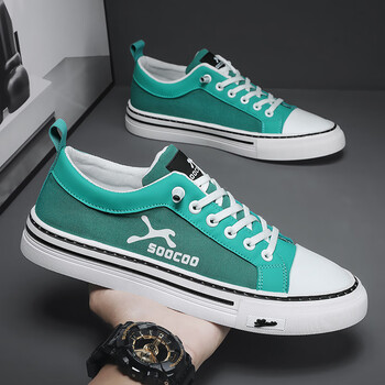 cocochane创世pm四季帆布鞋休闲小板鞋韩版休闲潮鞋蓝色44