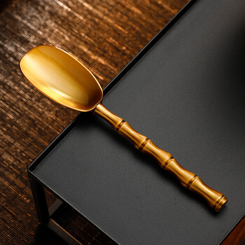 鑫璟仁 纯铜茶勺茶铲功夫茶具配件家用办公茶具零配件茶道六君子 纯铜