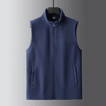 sdmoz加肥加大码摇粒绒马甲男士立领无袖背心秋季运动坎肩宽松抓绒