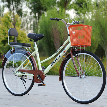 24寸26寸轻便自行车免充气实心胎自行车成人26寸24寸自行单车自行车女