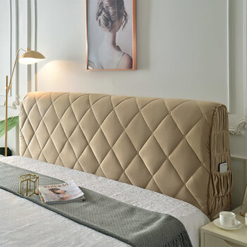 包床头罩床头套软包简约现代布床头保护套单面加厚防尘罩 香槟色 床头