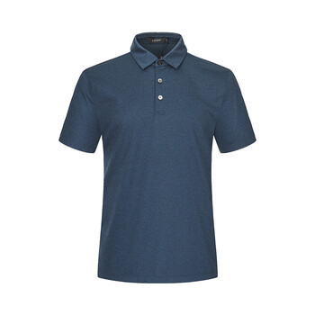 桑蚕丝t恤高品质商务职业夏季蓝绿色官方lozio男装短袖t恤 蓝绿色 48