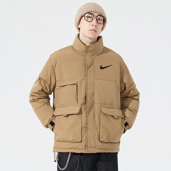 耐克斯男白鸭绒羽绒服冬季户外运动新款工装百搭山系潮流立领外套