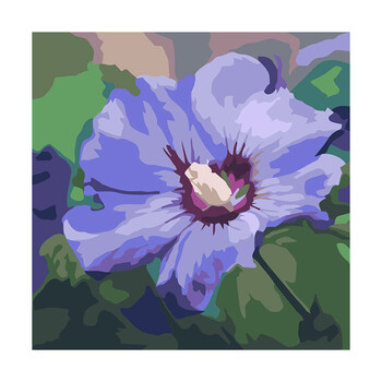 万造数字油画唯美盛开的花卉现代北欧风玄关装饰画休闲减压创意学生