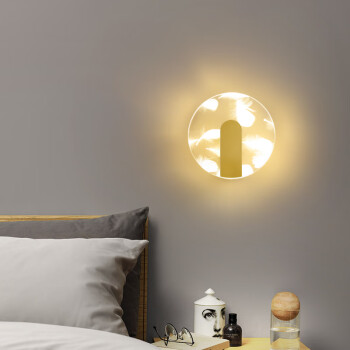 初梦卧室床头灯现代轻奢客厅背景墙壁灯2021新款创意羽毛板壁灯dx8126