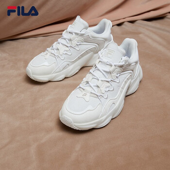 高圆圆同款fila斐乐官方老爹鞋女秋新款休闲鞋运动jagger明亮白朴色b