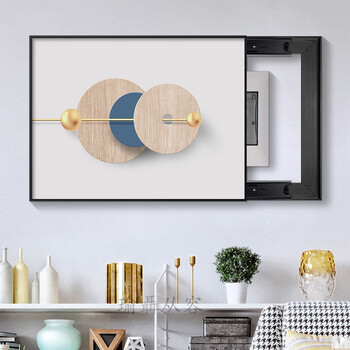 强电箱盖板弱电箱抽象电表箱装饰画免打孔配电箱遮挡空开箱电闸盒简约