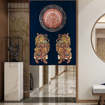 防盗门挂帘家用入户门电梯出入口门对门化解落地式全遮挡布帘加厚双面