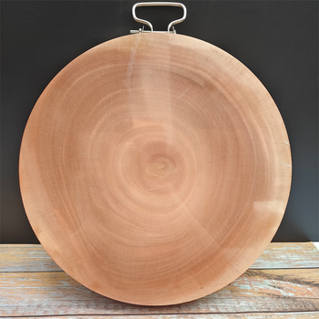 范贝希(fanbeixi)云南皂角树实木砧板家用切菜板酒店厨房整木圆形砧板