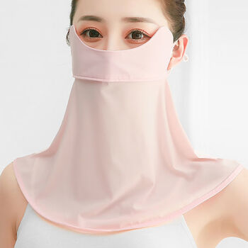 欧倩姗新品护颈加大防晒口罩女夏季薄款凉感遮阳脸罩透气夏天男全脸遮