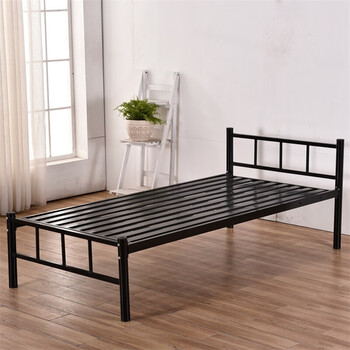 路人美现代简约单人铁架床15米铁艺床学生员工工地宿舍公寓床12米经济
