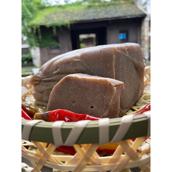 重庆手工魔芋豆腐黑块新鲜面皮四川农家土特产火锅烧烤即食品500g