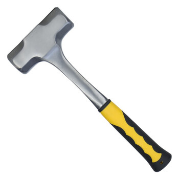 一体八角锤高碳钢锤头实心一体锻造tpr包胶手柄香蕉把手一体八角锤4磅