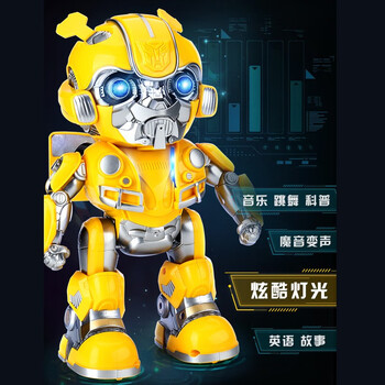 神孩子大黄蜂玩具变形机器人金刚玩偶电动跳舞机器人模型大黄蜂儿童