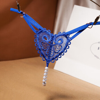 长夜漫漫  丁字裤女复古珍珠按摩情趣内裤女性感情趣薄内裤女生低腰