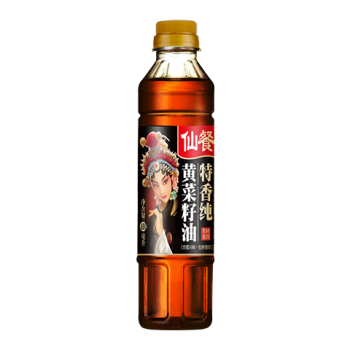 仙餐牌特香纯黄菜籽油400ml   传统小榨四川风味食用油小瓶