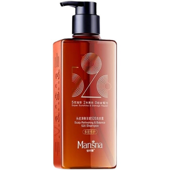 曼丝娜曼丝娜520无硅油轻盈去油洗发水头皮清衡洁净洗发露曼丝娜多效