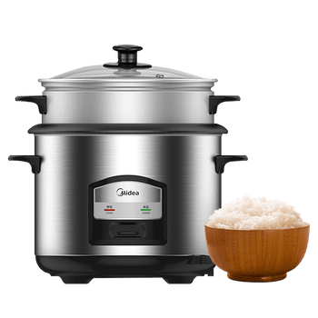美的(midea)电饭煲老式经典电饭锅家用大容量蒸煮多功能一体加高蒸屉