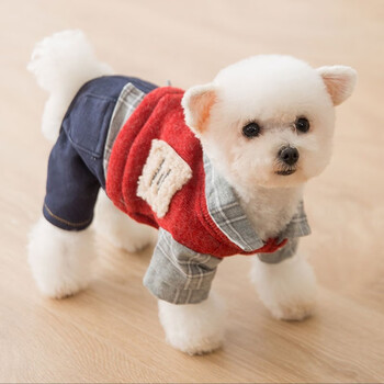 喵先生宠物狗狗衣服小型犬秋冬季狗衣服泰迪小狗幼犬衣服四脚棉服服装