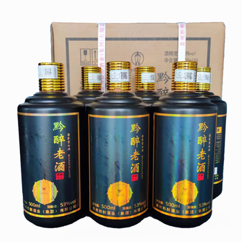 黔醉老酱酒 固态发酵大曲坤沙 酱香型白酒 53度 500