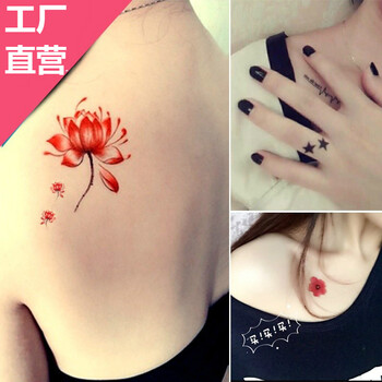 彼岸花纹身贴防水男女韩国仿真刺青可爱小清新 图片价格品牌报价 京东