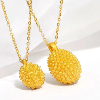 老凤祥黄金吊坠999足金榴莲吊坠18k金项链榴你一生女款情人节生520