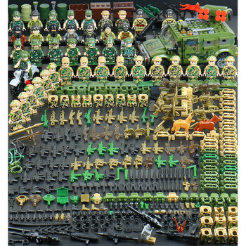 积木男孩子军事基地人仔特种兵小人吃鸡玩具幻影忍者拼装男孩子礼物