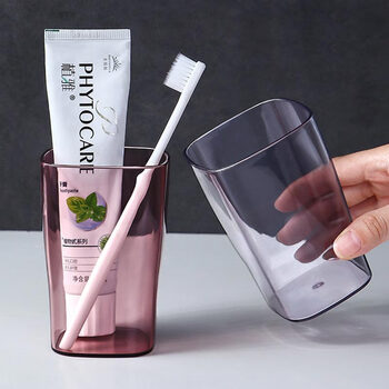 漱口杯透明塑料牙刷杯家用情侣刷牙杯子儿童牙缸牙杯牙具杯套装tx蓝紫