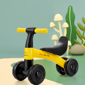 贝英杰 儿童四轮平衡车1-3岁男孩女孩学步车无脚踏滑行四轮溜溜车 呆