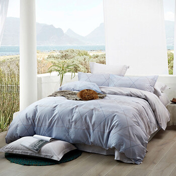 床上用品 纯棉床品套件 双人加大全棉斜纹被套床单四件套-水墨年华 1