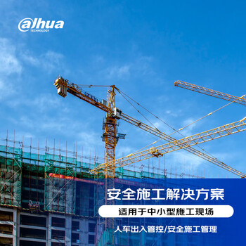 大华（dahua）安全施工定制解决方案（摄像头+门禁+消防）建设工地 免费提供远程技术支持
