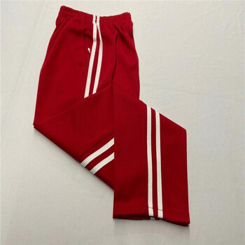 skgoldy红色校服裤子小学生一条杠校裤中学生两道杠宽松校服裤男女