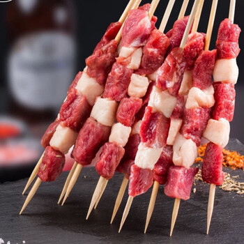 羊肉串烧烤秘腌制手工现串多肉羊肉串羔羊肉串批发烧烤羊肉串食材美味