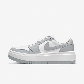 耐克nikenikeairjordan1lowseaj1女鞋灰白厚底低帮休闲36