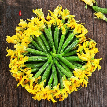 新鲜小黄瓜花 当季鲜嫩迷你青瓜苗顶花西餐厅特产蔬菜 精选1000g