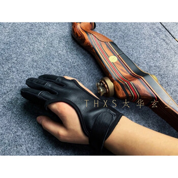 射箭护指柔软舒适透气美猎手套鹿皮射箭手套护指人性化设计太华玄圣