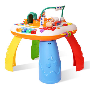 谷雨游戏桌和谐号多功能玩具台桌子儿童早教婴儿学习桌宝宝 游戏桌
