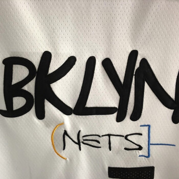 运动23赛季新款城市版7号杜兰特刺绣篮球服篮网白色涂鸦欧文球衣如图s