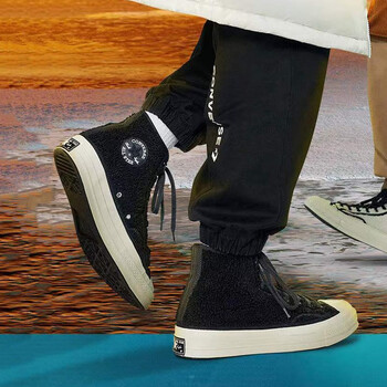 converse chuck 70s 匡威羊羔绒拼接黑白帆布鞋 172005c 36.