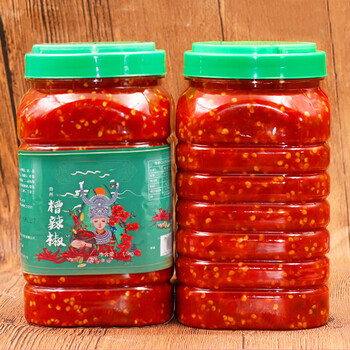 贵州糟辣椒特辣酸辣椒酱遵义土特产糟辣子姜蒜剁椒鱼头调料辣椒酱 3斤