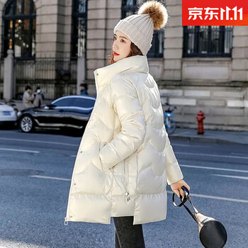 溥畔胖妹妹大码羽绒服女200斤显瘦韩系短款300斤女冬装洋气保暖米白色
