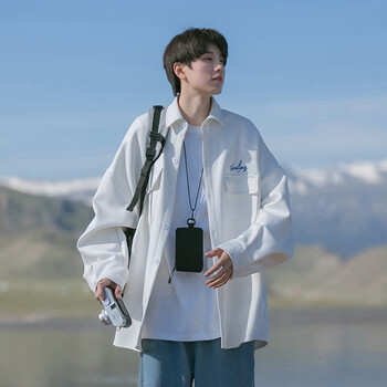 ifiz麂皮绒衬衫外套男秋冬季衣多穿新款日系少年感宽松休闲小香风cp