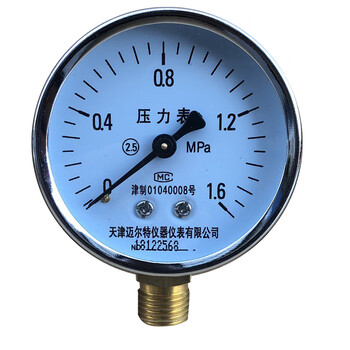 5普通压力表y60 0-0.6mpa 螺纹m14*1.
