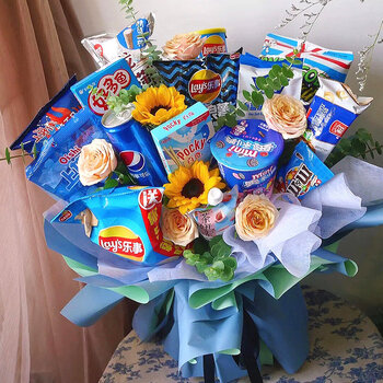【520礼物】全国零食花束养乐多北京广州南京上海生日创意鲜花同城