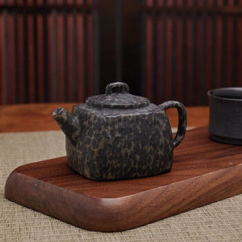 归玉堂冰碛岩名家纯全手工整石雕刻小四方壶泡茶壶单壶茶具石壶 小