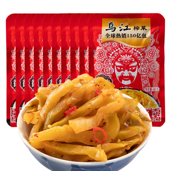 乌江微辣榨菜80g下饭菜榨菜丝泡菜酱菜咸菜开袋即食重庆特产 乌江微辣